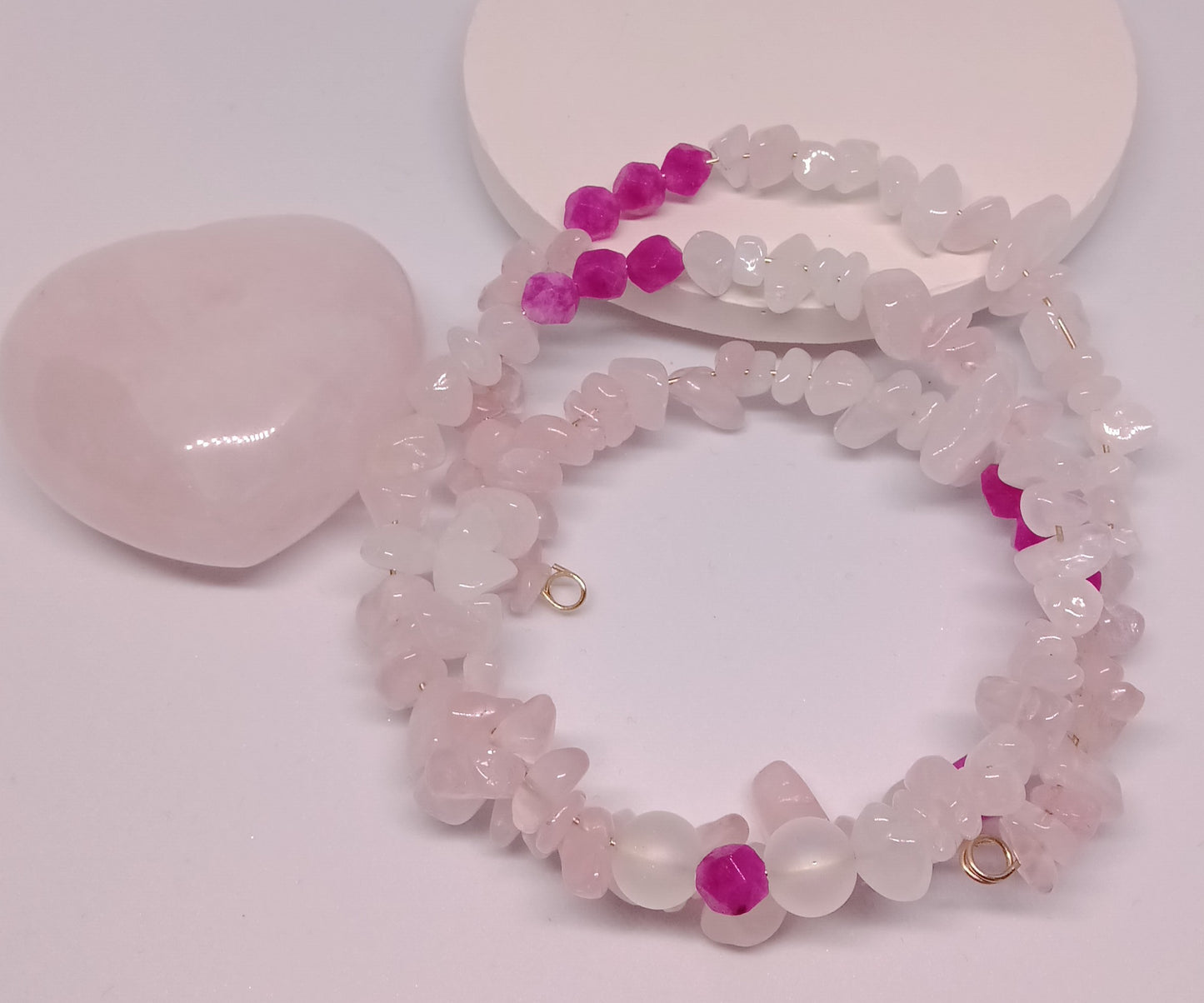 Pink quartz bracelet