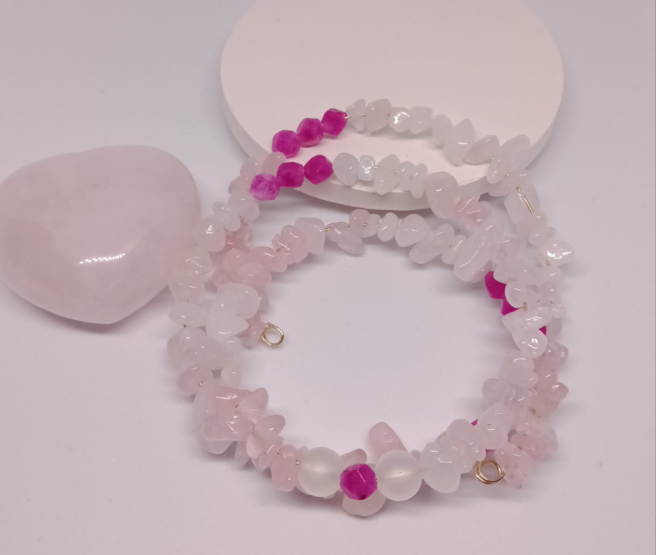 Pink quartz bracelet
