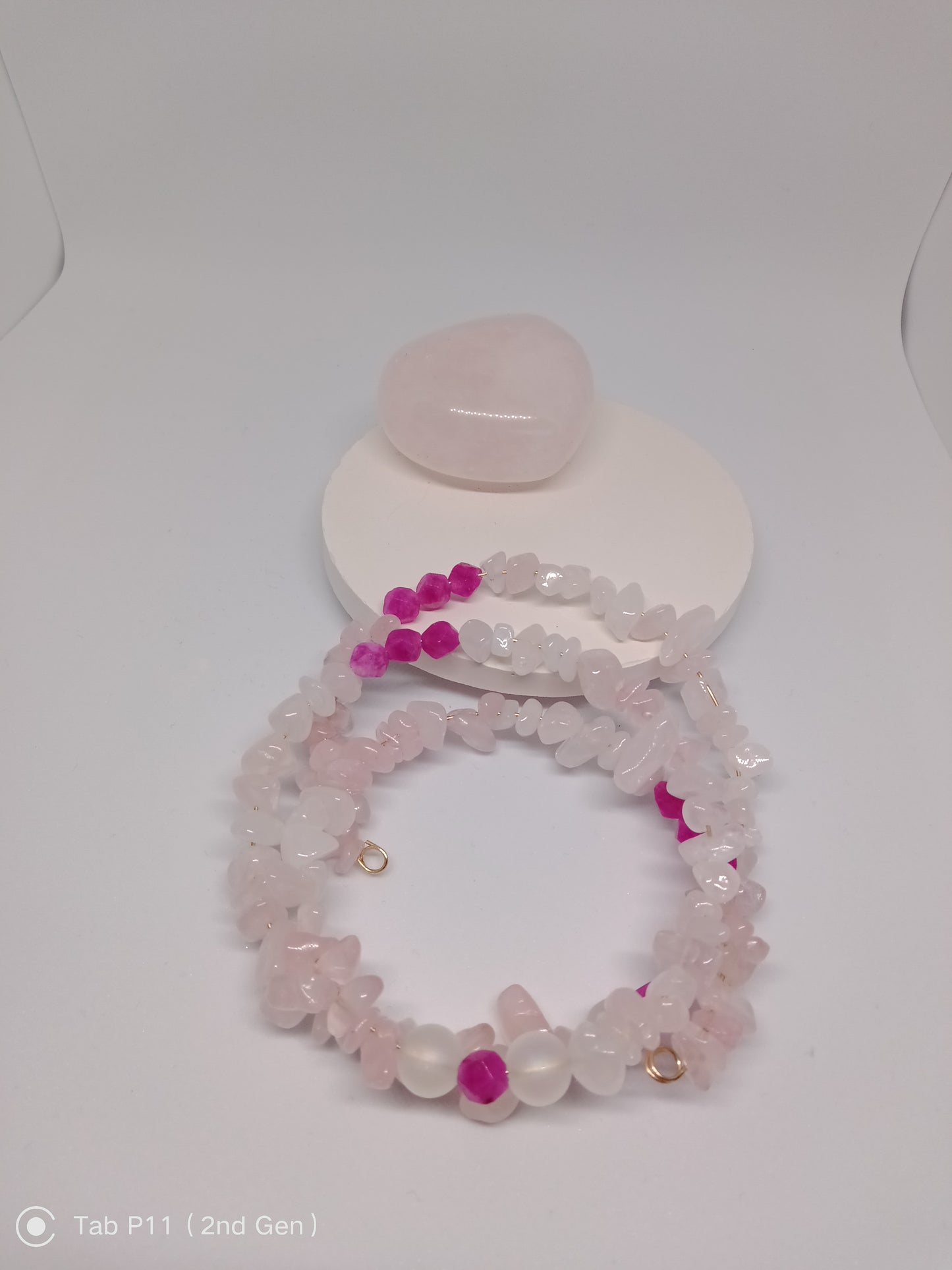 Pink quartz bracelet