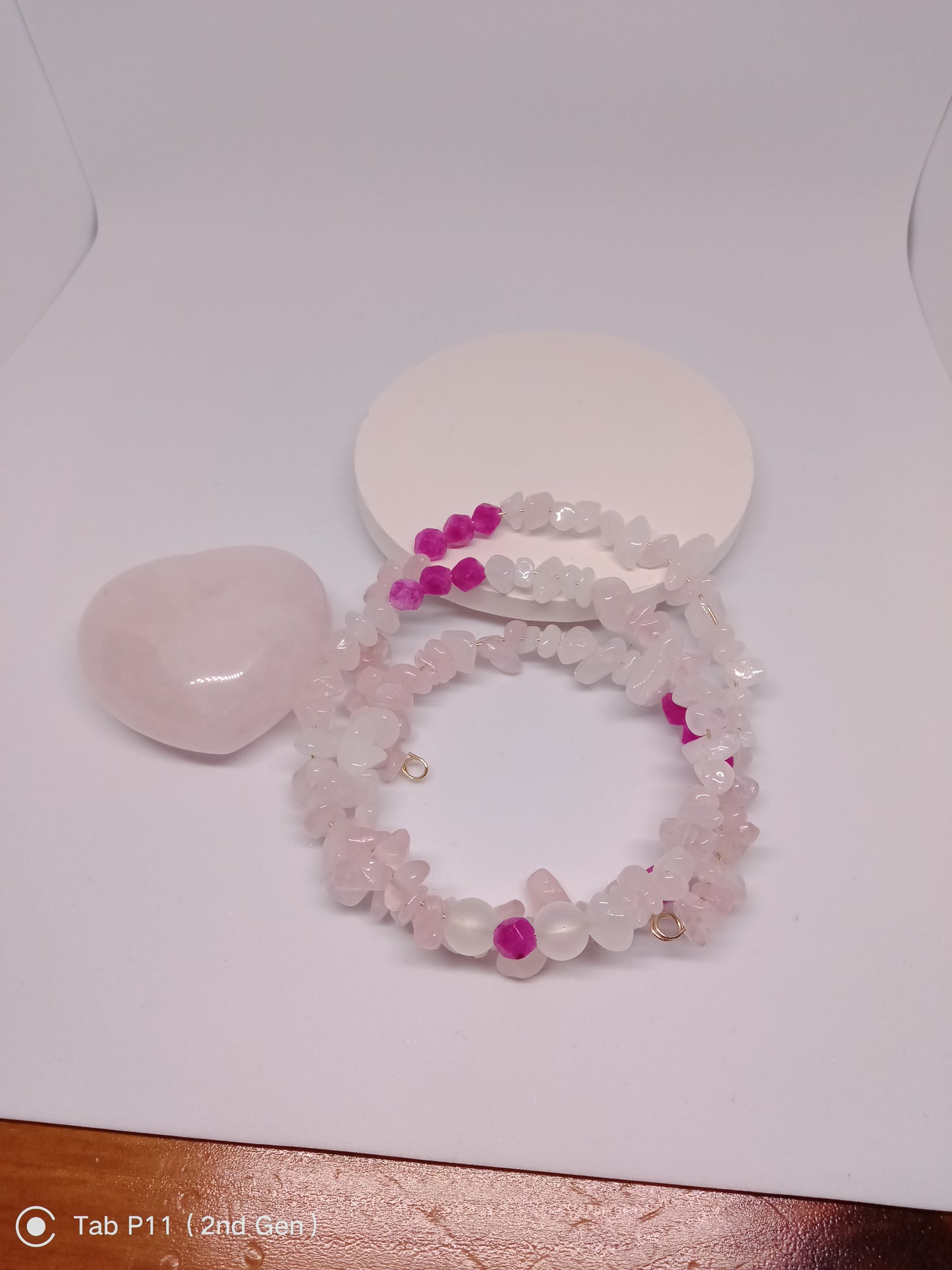 Pink quartz bracelet